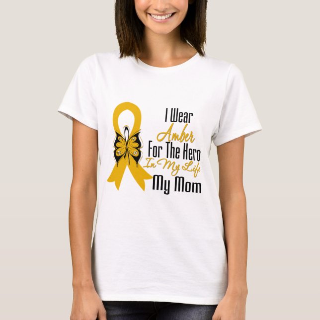 Appendix Cancer Ribbon Hero My Mum T-Shirt (Front)