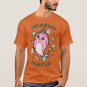 Appendix out Surgery Funny Fish Unicorn Rainbow T-Shirt