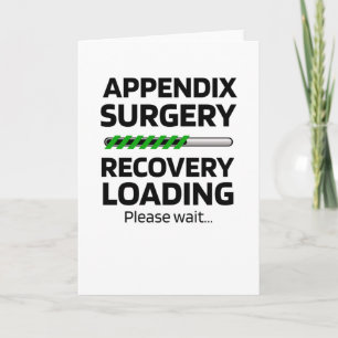 Appendix Surgery Recovery   Appendectomy Removal Card