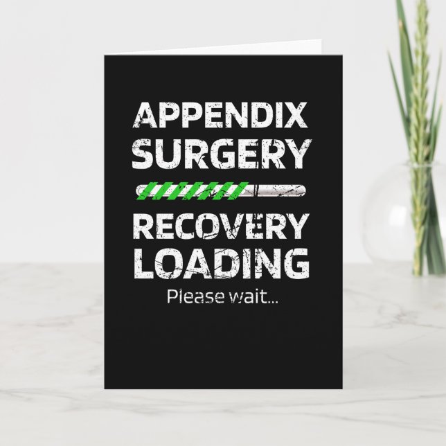 Appendix Surgery Recovery | Appendectomy Removal Card (Front)