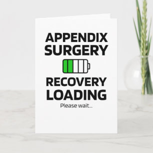 Appendix Surgery Recovery   Appendectomy Removal Card