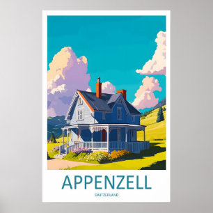 Appenzell Vintage Travel Poster Ski National Park