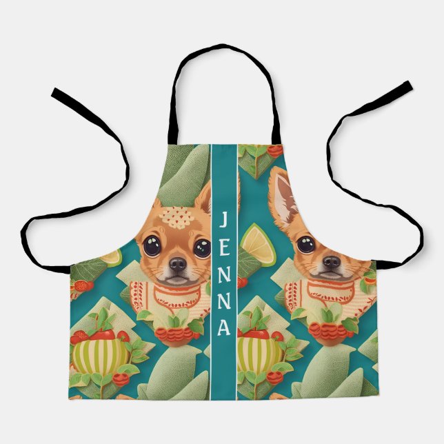 Appenzeller Dog Mosaic Colourful Custom Pattern Apron (Front)