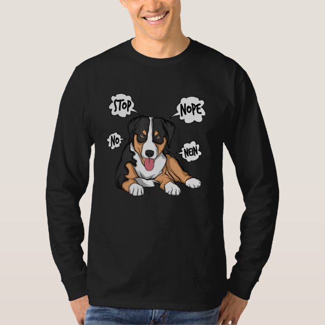 Appenzeller Mountain Dog Nope T-Shirt (Front)