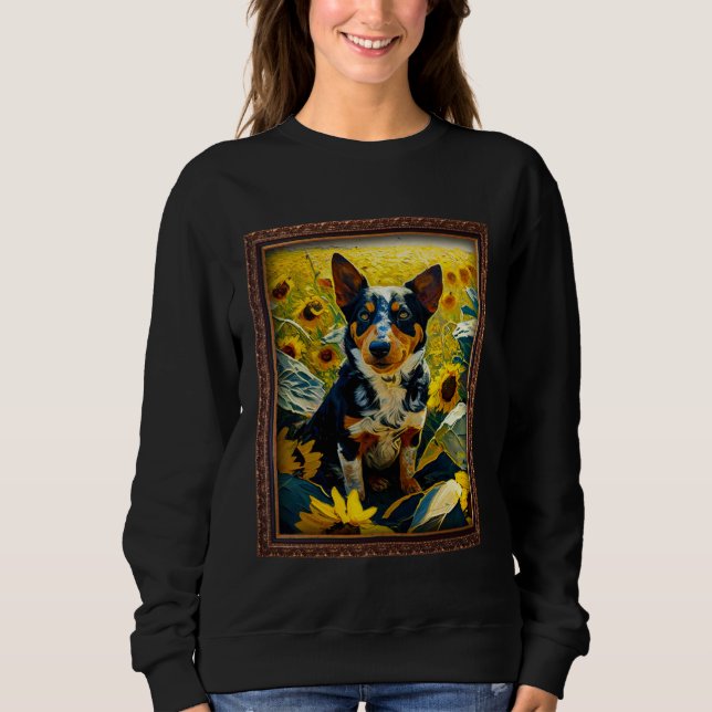Appenzeller Painting Sunflower Flower Mom Women Fl Sweatshirt (Front)