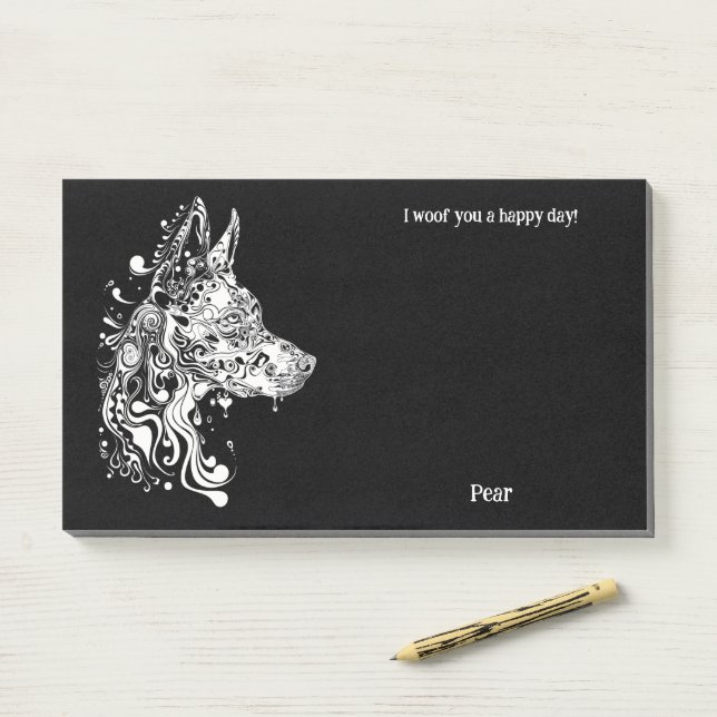 Appenzeller Sennenhund Abstract Art Dog Name  Post-it Notes (On Desk)