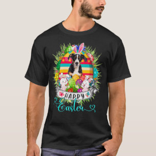 Appenzeller Sennenhund Dog In Easter Eggs Basket E T-Shirt