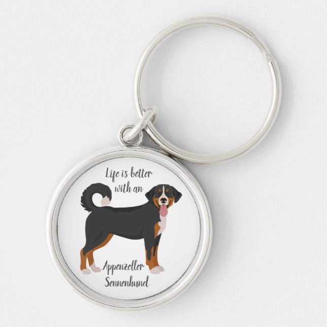 Appenzeller Sennenhund dog Key Ring (Front)