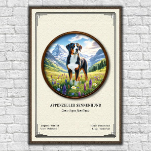 Appenzeller Sennenhund Zoology Series Poster