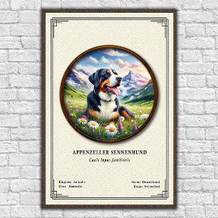 Appenzeller Sennenhund Zoology Series Poster