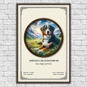Appenzeller Sennenhund Zoology Series Poster