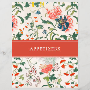 Appetizer Recipe Divider   Stylish Floral