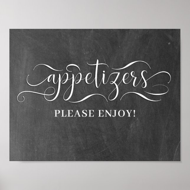 Appetizers Wedding Day Sign (Front)