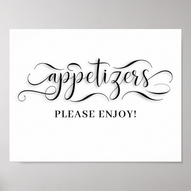 Appetizers Wedding Day Sign (Front)