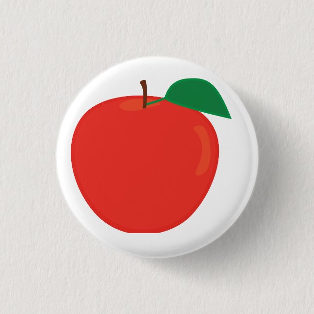 Apple 3 Cm Round Badge (Front)