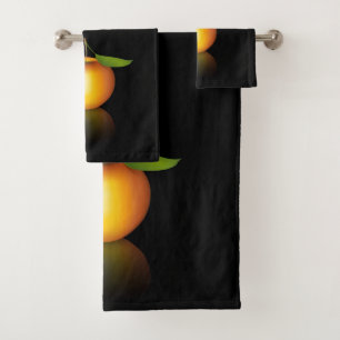 Apple 3-d bath towel set