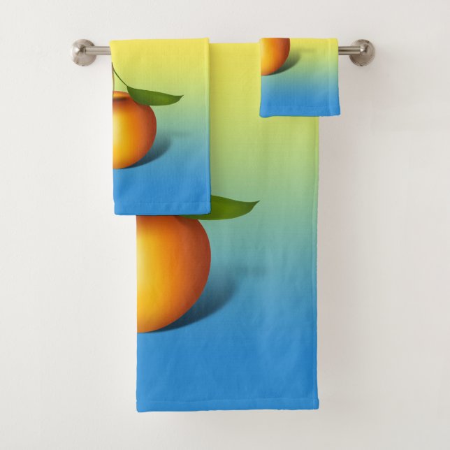 Apple 3-d bath towel set (Insitu)