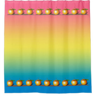 Apple 3-d shower curtain