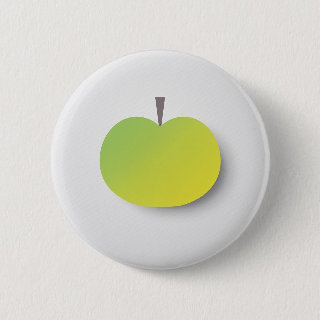 Apple 6 Cm Round Badge (Front)