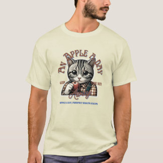 Apple a Day, Purrfect Health Always! T-Shirt