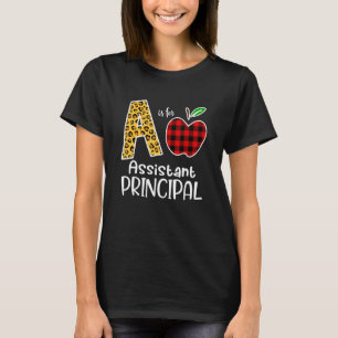 Apple A Is For Assistant Principal Back To School T-Shirt