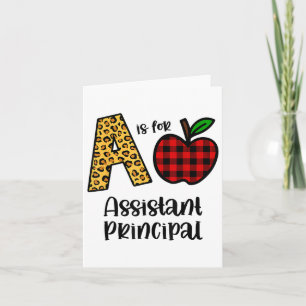 Apple A Is For Istant Principal Ck To School  Card