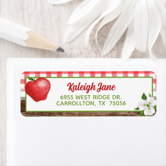 Apple Address Label Return Address Label (Insitu)