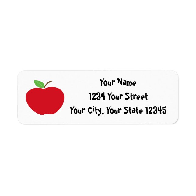 Apple Address Label Return Address Label (Front)