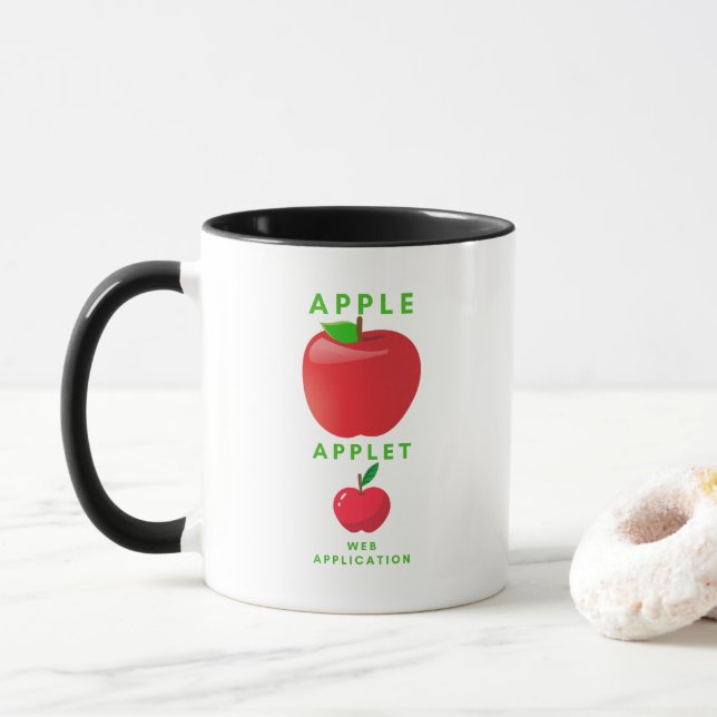 Apple and Applet Small Application Mug (With Donut)