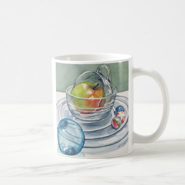 Apple and Clear Glass Mug (Right)