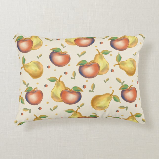 Apple and Pear Accent Pillow (Front)