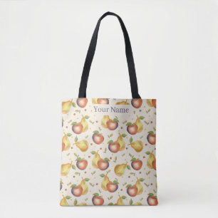 Apple and Pear Grocery Tote Bag
