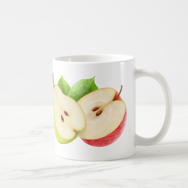 Apple and pear halves coffee mug (Right)