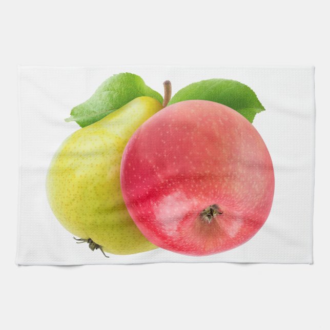 Apple and pear tea towel (Horizontal)