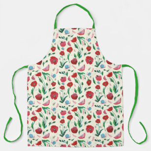 Apple and poppy shrimp apron