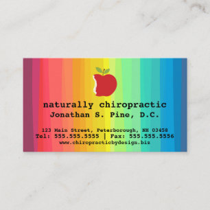 Apple and Rainbow Chiropractic Business Cards