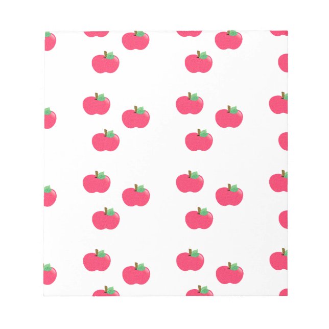 apple apples fruit food vine custom personalise notepad (Front)