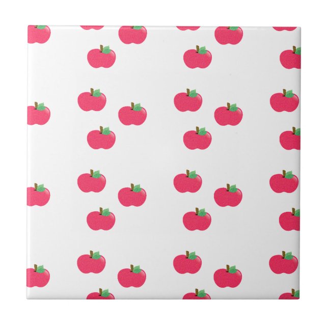 apple apples fruit food vine custom personalise tile (Front)