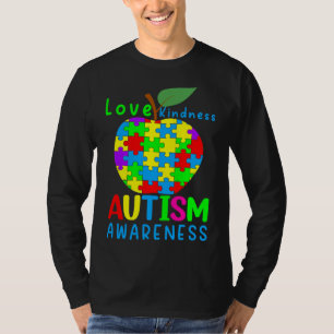 Apple Autism Puzzle Pieces Awareness T-Shirt
