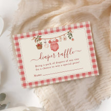 Apple Baby Clothesline Baby Shower Diaper Raffle