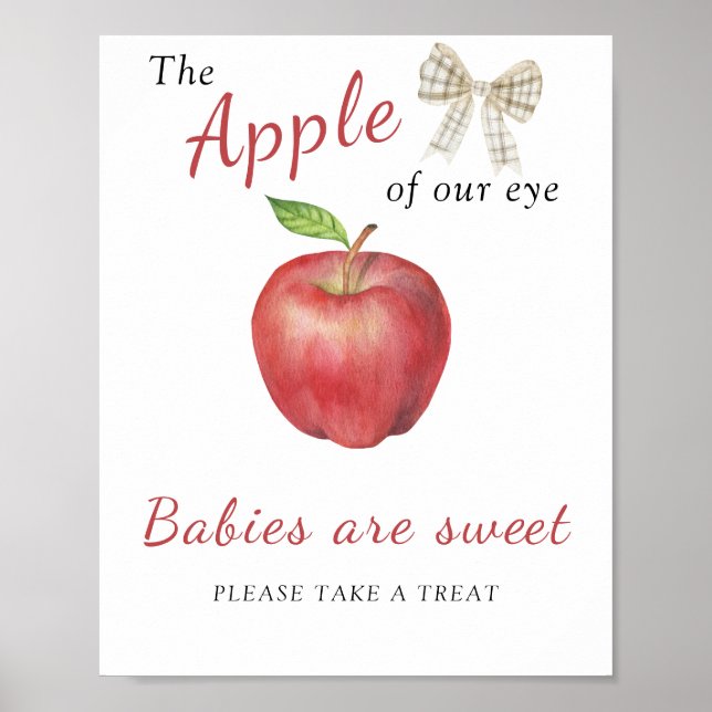 Apple baby shower - Babies are sweet Poster (Front)