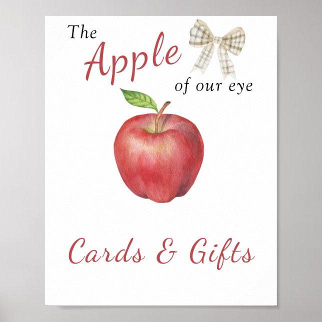 Apple baby shower - Cards and gifts  Poster (Front)