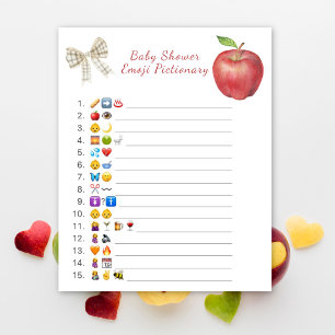 Apple baby shower emoji Pictionary game