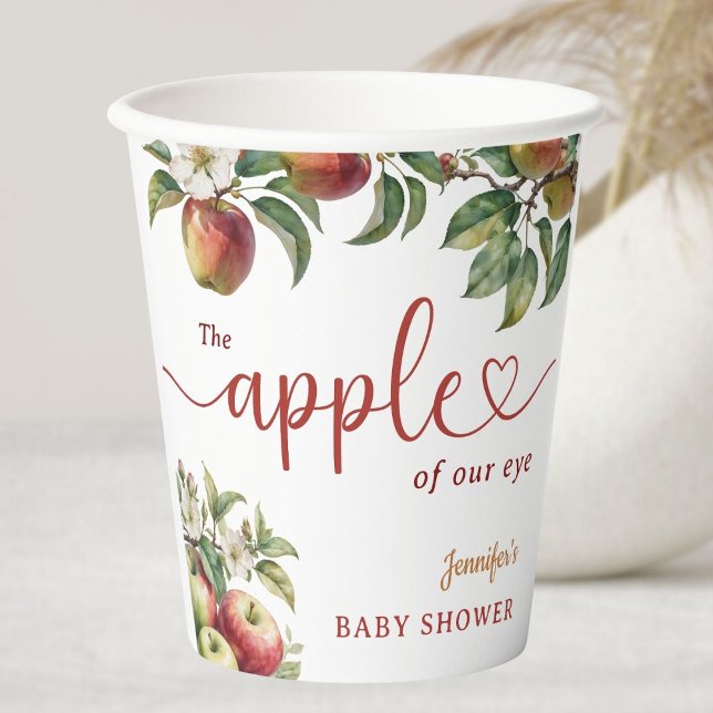 Apple Baby Shower Fall Gender Neutral Paper Cups (Creator Uploaded)