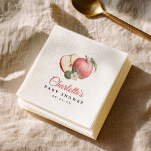 Apple Baby Shower Personalized Party Napkins