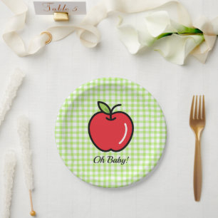 Apple Baby Shower Plates – “Oh Baby !” 