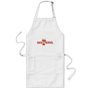 Apple Back To School Banner Long Apron