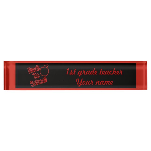 Apple & Back to School - Nameplate (Front)