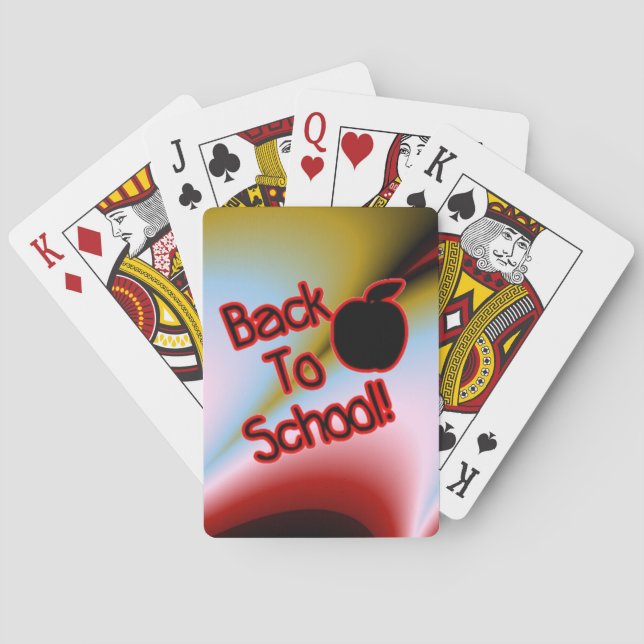 Apple & Back to School - Playing Cards (Back)