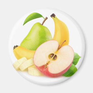 Apple, banana and pear magnet
